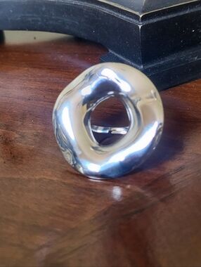 Silver Donut Statement Ring